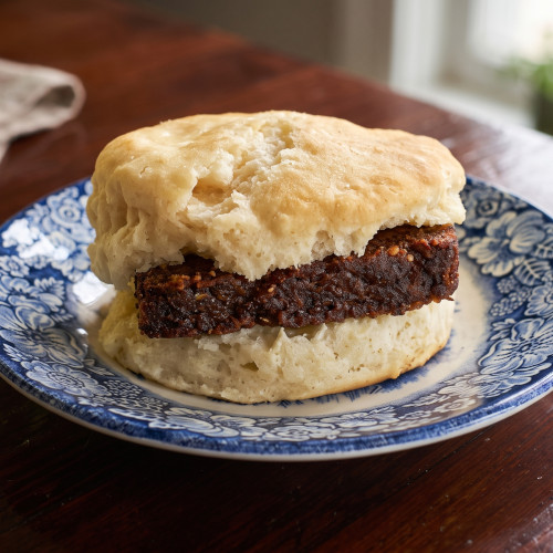 Peggy's Restaurant Livermush Biscuit