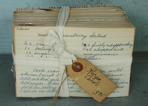 Bundle of Vintage Recipe Cards